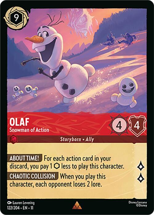 Olaf, Snowman of Action 122/204 (Winterspell)  - Cold Foil