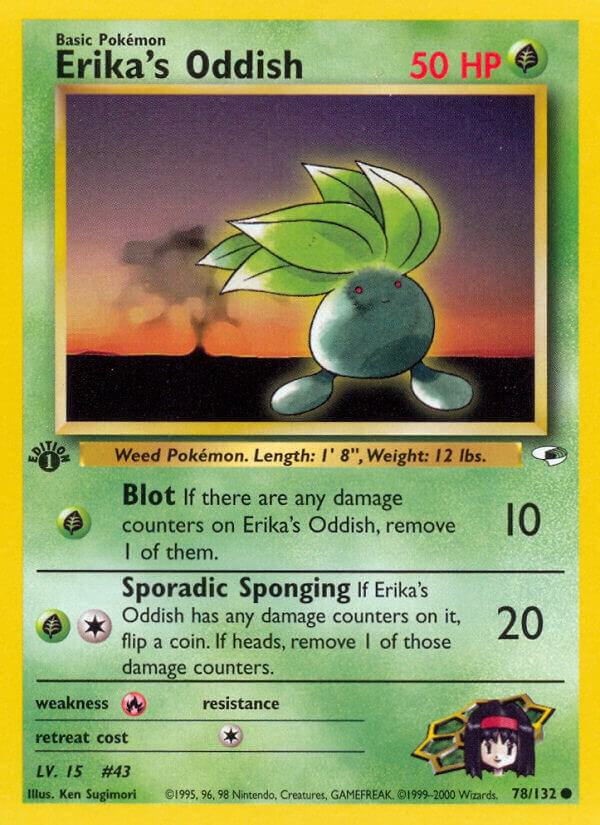Erika's Oddish 078/132 (Gym Heroes)  - 1st Edition