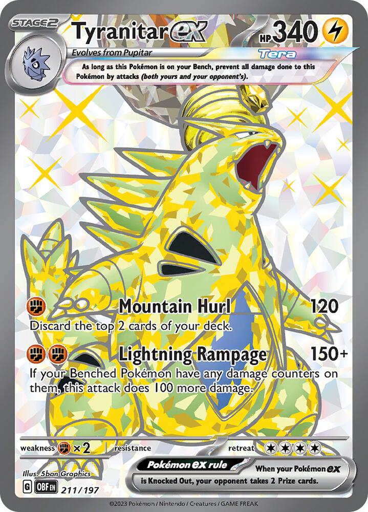 Tyranitar ex 211/197 (SV03: Obsidian Flames)  - Holofoil