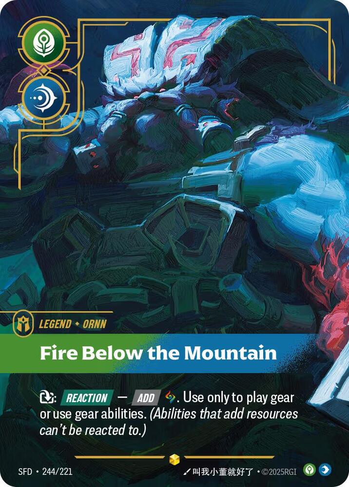 Ornn - Fire Below the Mountain 244/221 (Spiritforged)  - Foil