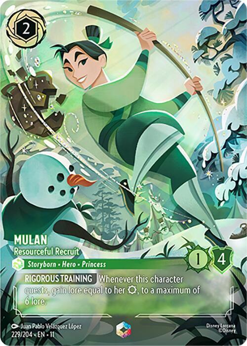 Mulan, Resourceful Recruit (Enchanted) 229/204 ()  - Holofoil