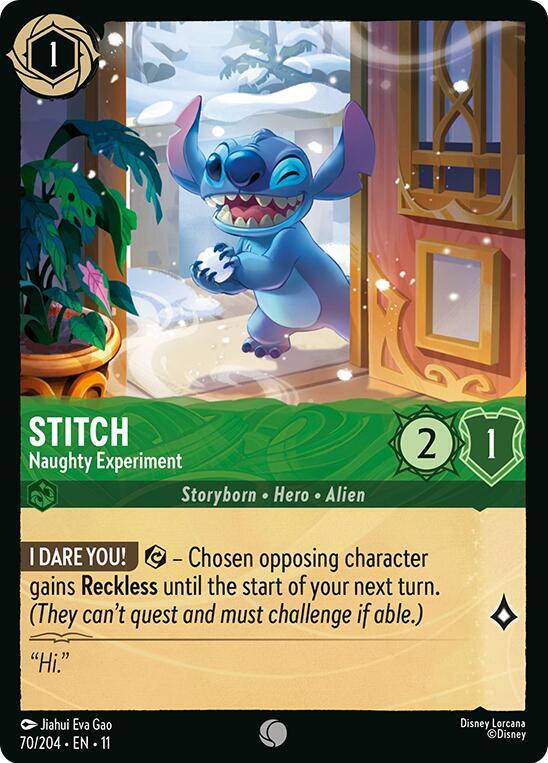 Stitch, Naughty Experiment 70/204 (Winterspell)  - Cold Foil