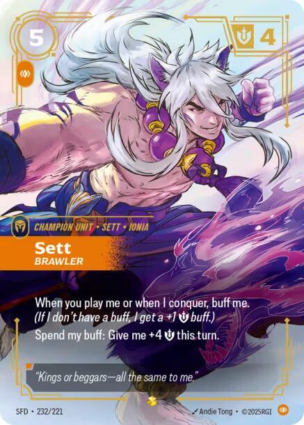Sett - Brawler 232/221 (Spiritforged)  - Foil