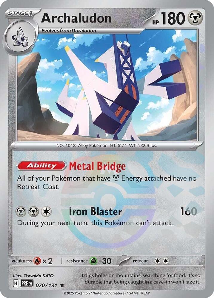 Archaludon 070/131 (SV: Prismatic Evolutions)  - Master Ball Holofoil