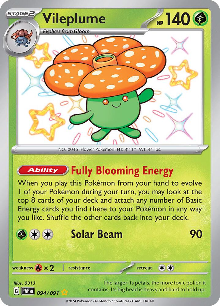 Vileplume 094/091 (SV: Paldean Fates)  - Holofoil