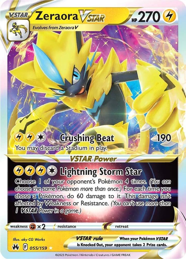 Zeraora VSTAR 055/159 (SWSH: Crown Zenith)  - Holofoil