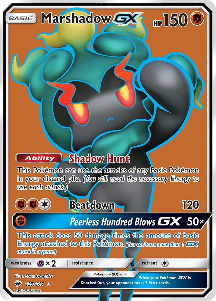 Marshadow GX 137/147 (SM - Burning Shadows)  - Holofoil