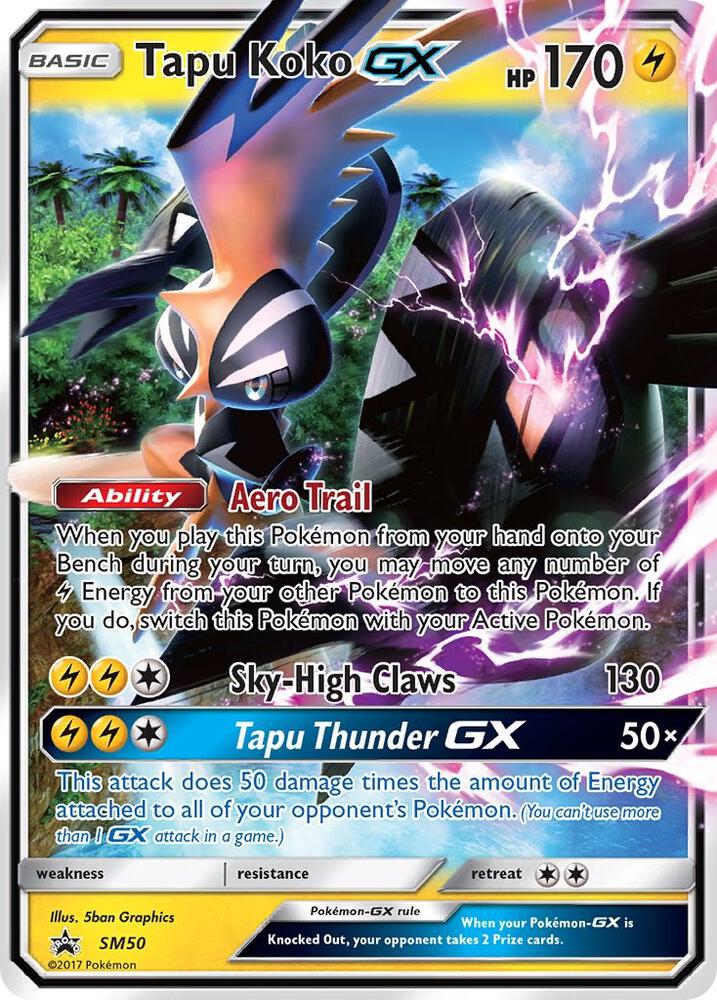 Tapu Koko GX SM50 (SM Promos)  - Holofoil