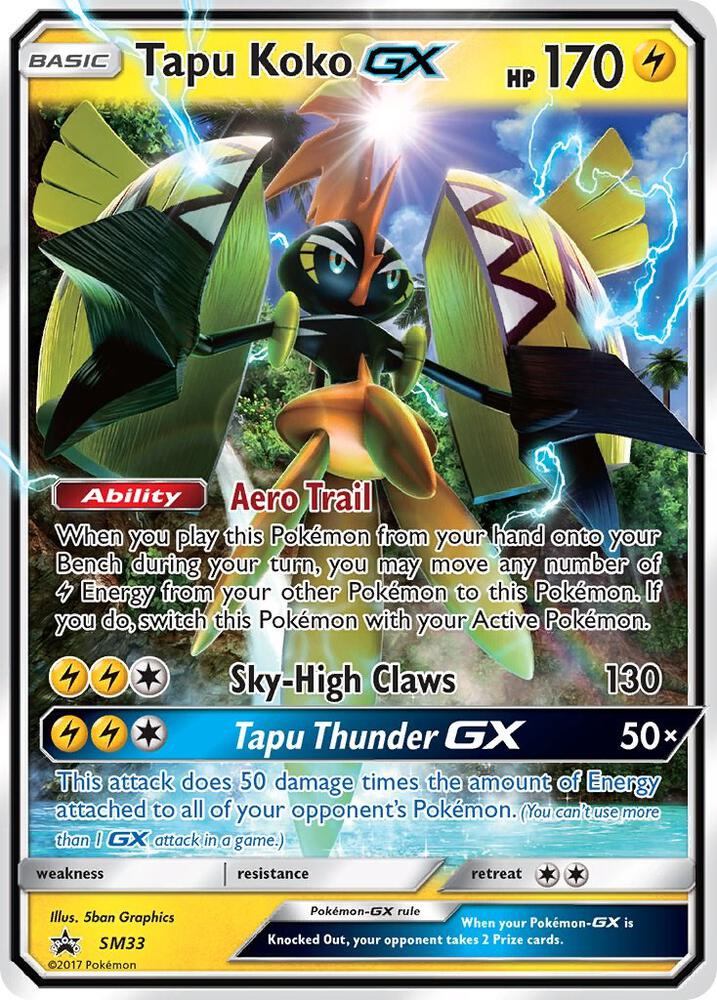 Tapu Koko GX SM33 (SM Promos)  - Holofoil