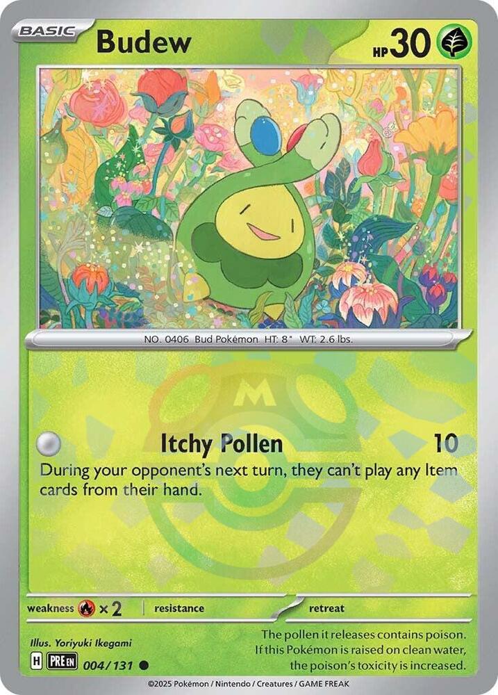 Budew 004/131 (SV: Prismatic Evolutions)  - Master Ball Holofoil