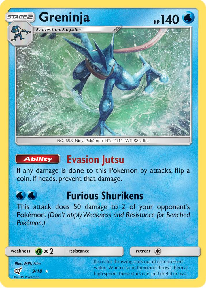 Greninja 9/18 (Detective Pikachu)  - Holofoil