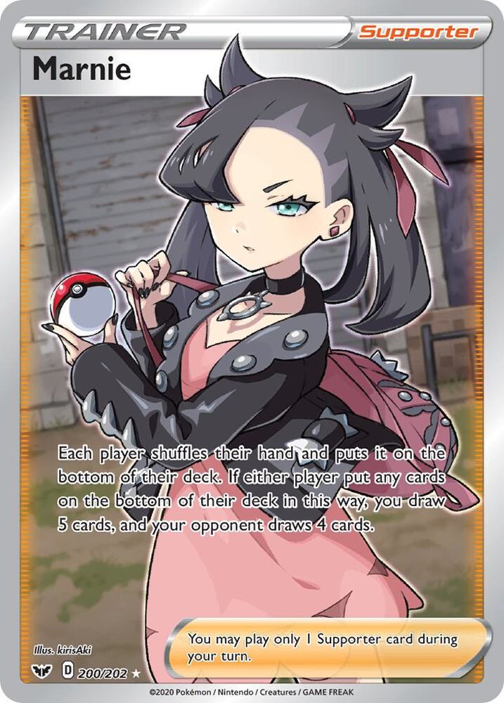 Marnie 200/202 (SWSH01: Sword & Shield Base Set)  - Holofoil