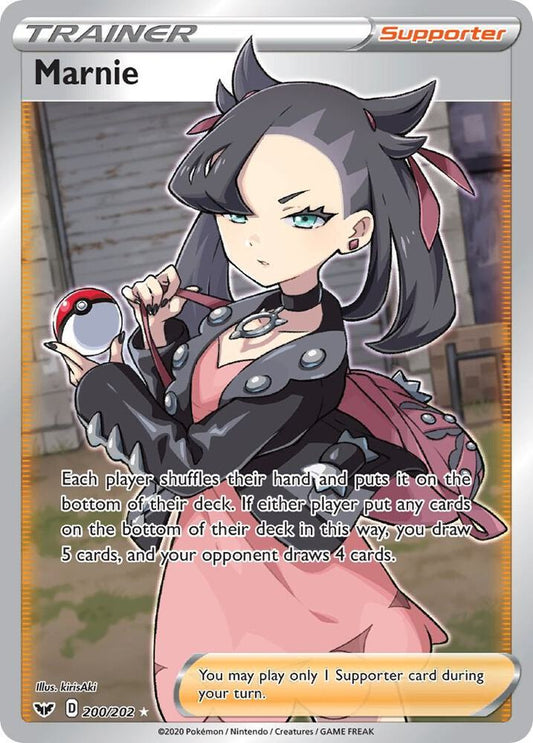 Marnie 200/202 (SWSH01: Sword & Shield Base Set)  - Holofoil