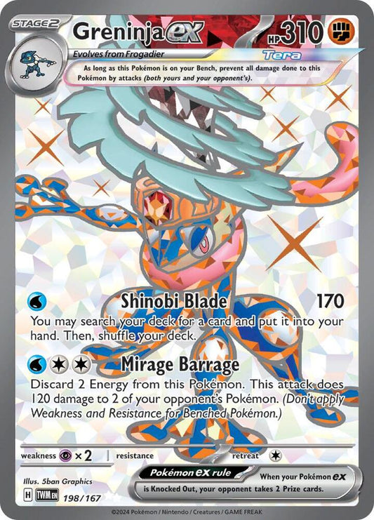 Greninja ex 198/167 (SV06: Twilight Masquerade)  - Holofoil
