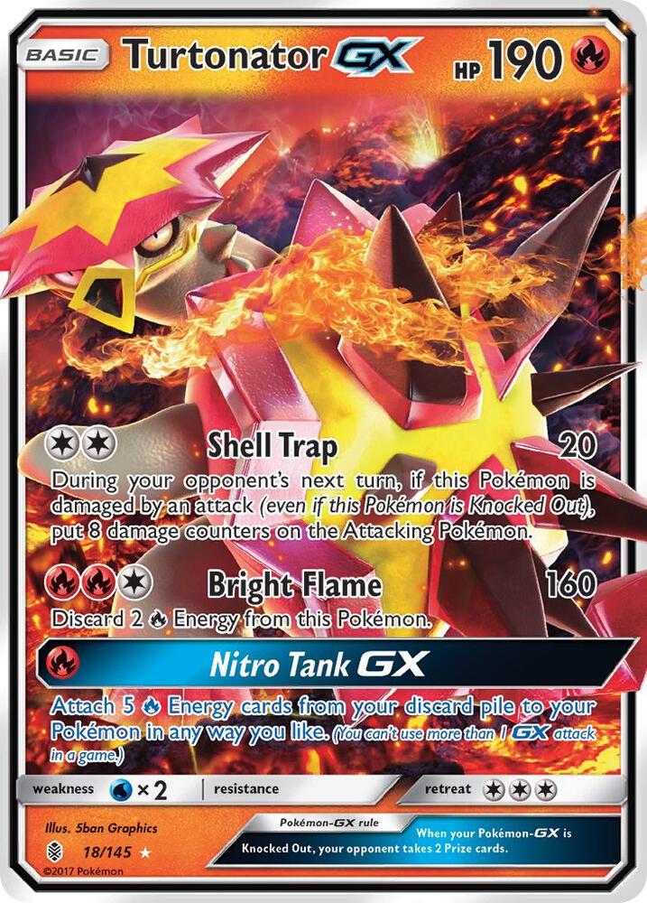 Turtonator GX 18/145 (SM - Guardians Rising)  - Holofoil