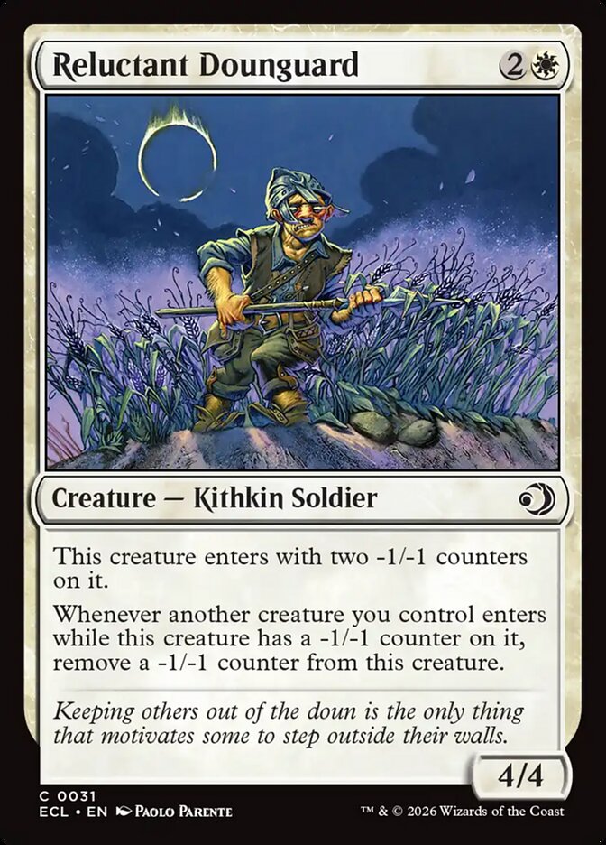Reluctant Dounguard 31 (Lorwyn Eclipsed)  - Foil