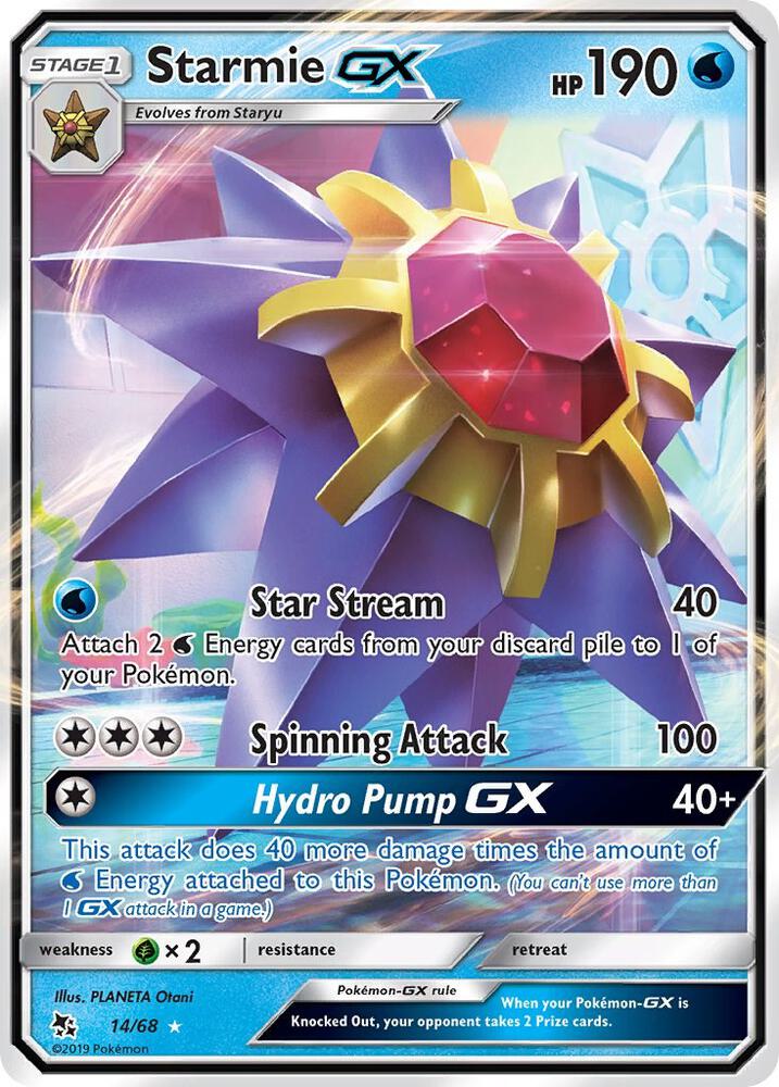 Starmie GX 14/68 (Hidden Fates)  - Holofoil