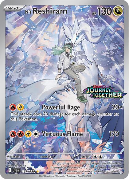 N's Reshiram Stamped 167/159 (Miscellaneous Cards & Products)  - Holofoil