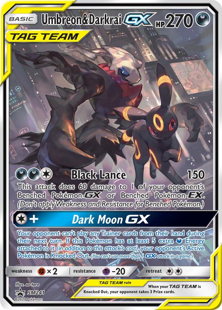 Umbreon and Darkrai GX SM241 (SM Promos)  - Holofoil