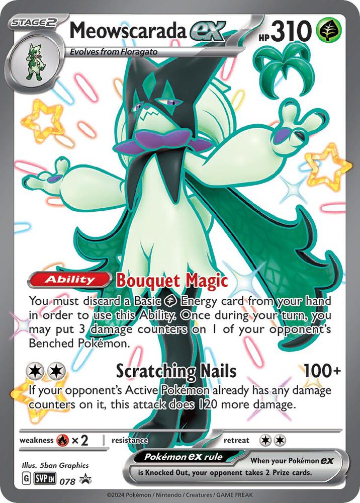 Meowscarada ex 078 (SV: Scarlet & Violet Promo Cards)  - Holofoil