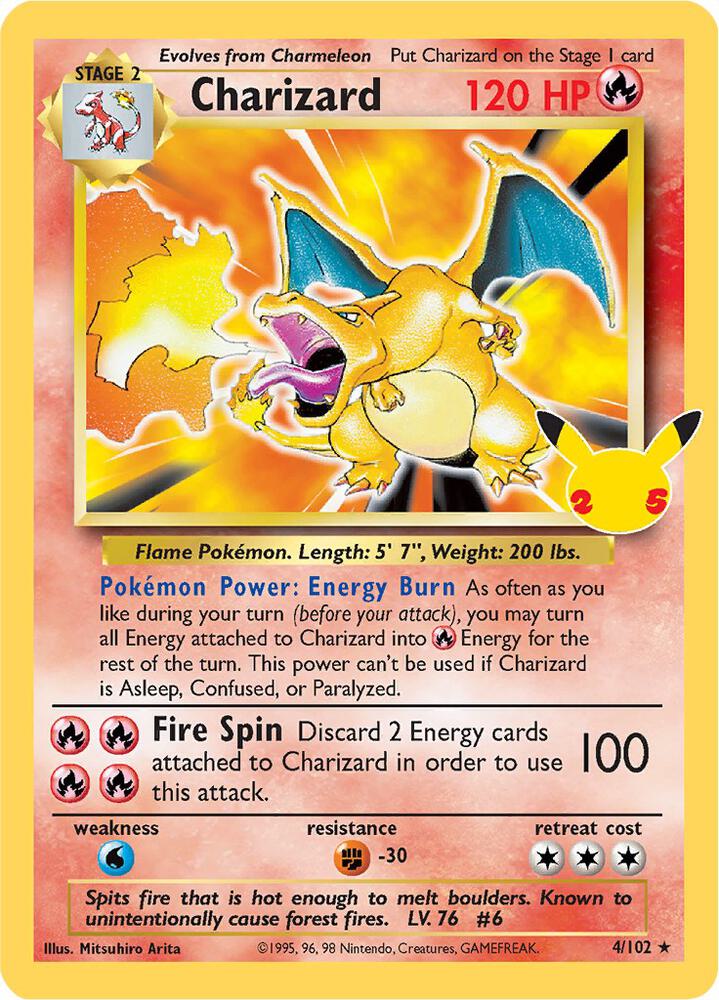 Charizard 4/102 (Celebrations: Classic Collection)  - Holofoil