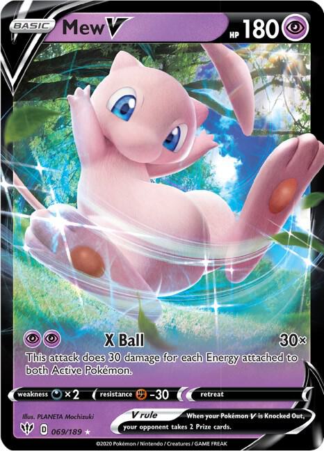 Mew V 069/189 (SWSH03: Darkness Ablaze)  - Holofoil