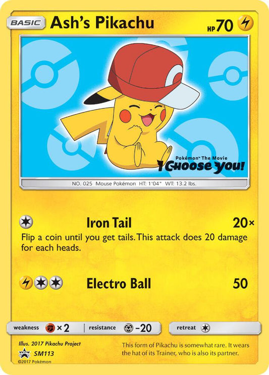 Ash's Pikachu SM113 (SM Promos) 