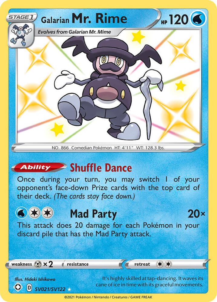Galarian Mr. Rime SV021/SV122 (Shining Fates: Shiny Vault)  - Holofoil