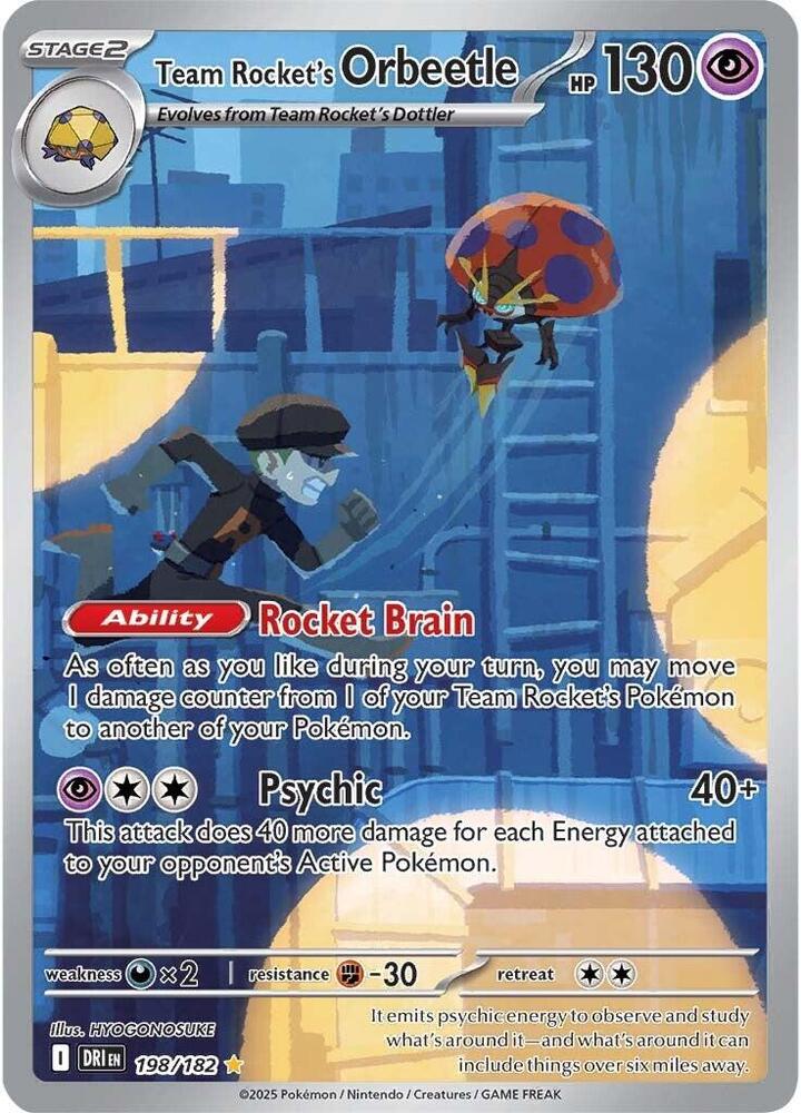 Team Rocket's Orbeetle 198/182 (SV10: Destined Rivals)  - Holofoil