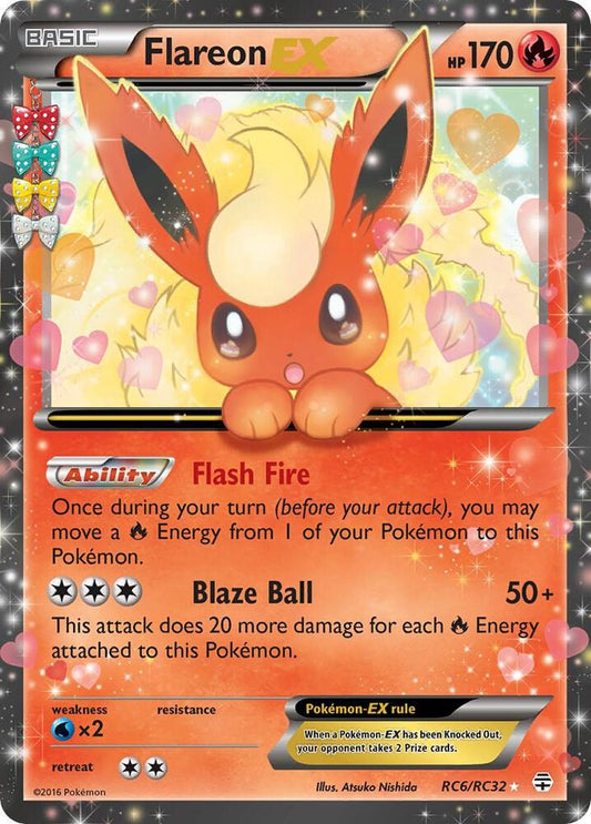 Flareon EX RC6/RC32 (Generations: Radiant Collection)  - Holofoil