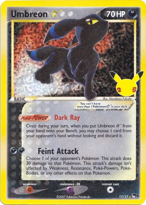 Umbreon Star 17/17 (Celebrations: Classic Collection)  - Holofoil