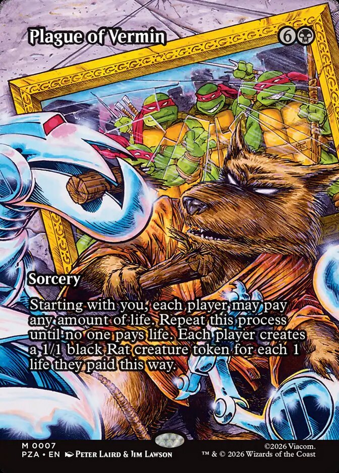 Plague of Vermin 7 (Teenage Mutant Ninja Turtles Source Material)  - Borderless Foil