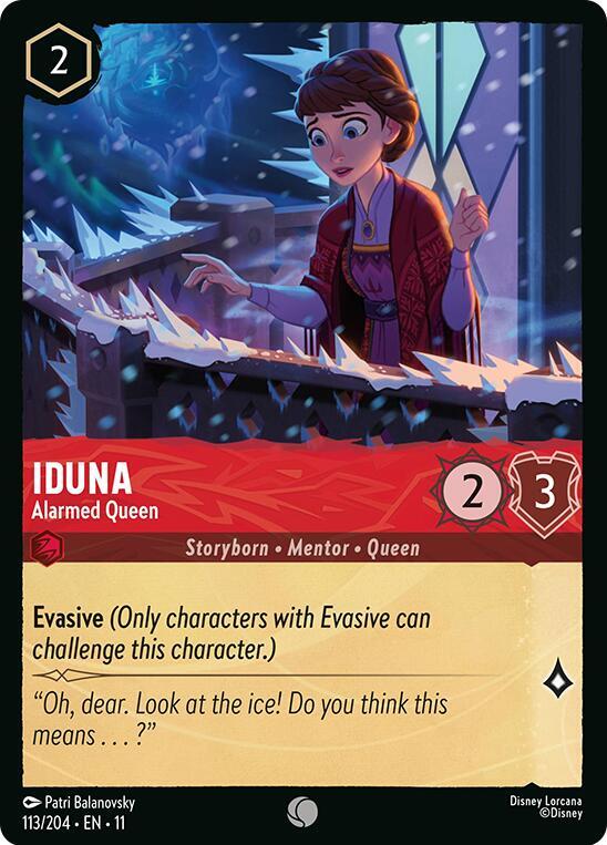 Iduna, Alarmed Queen 113/204 (Winterspell)  - Cold Foil