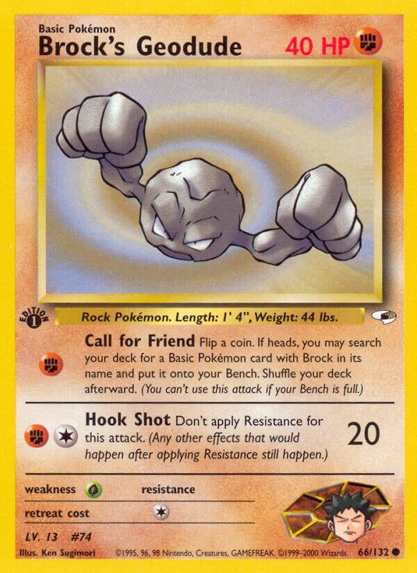 Brock's Geodude 066/132 (Gym Heroes)  - 1st Edition
