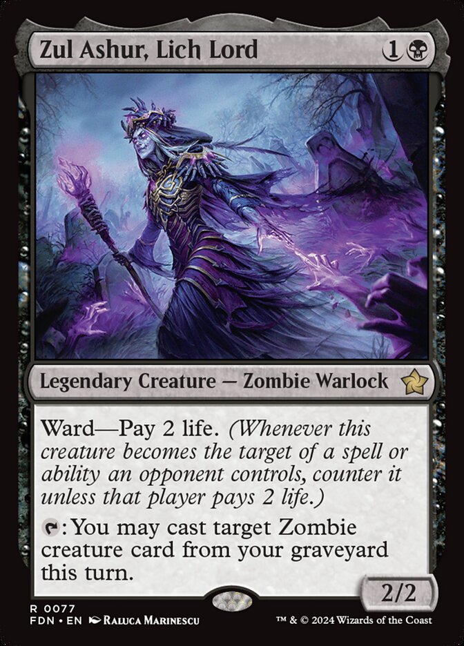 Zul Ashur, Lich Lord 77 (Foundations)  - Foil