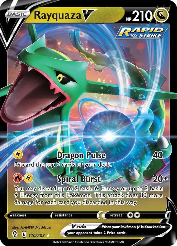 Rayquaza V 110/203 (SWSH07: Evolving Skies)  - Holofoil