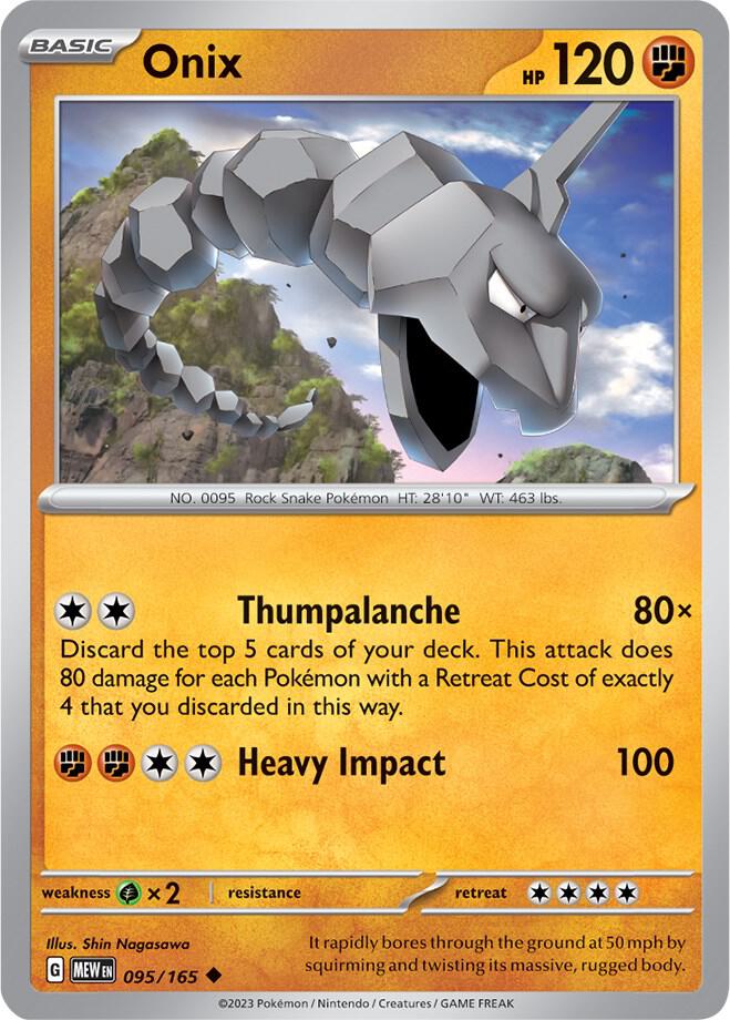 Onix 095/165 (SV: Scarlet & Violet 151) 