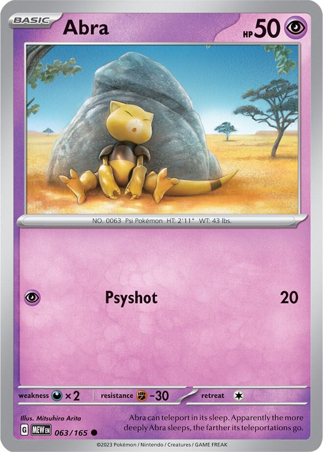 Abra 063/165 (SV: Scarlet & Violet 151) 