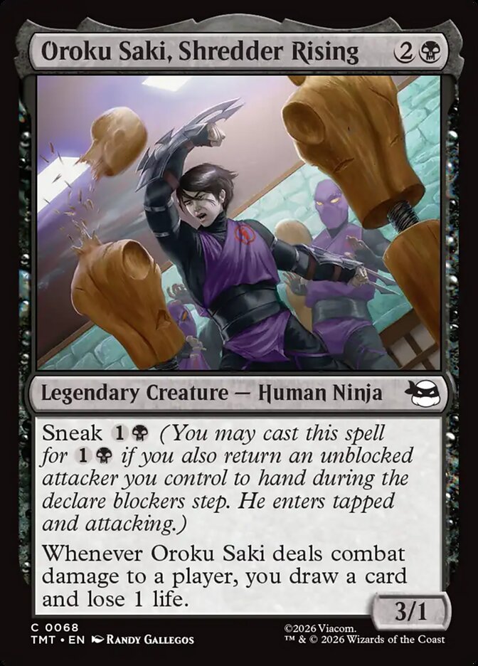Oroku Saki, Shredder Rising 68/190 (Teenage Mutant Ninja Turtles) 