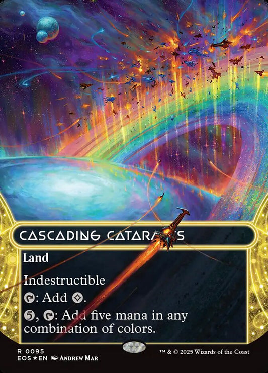 Cascading Cataracts 95/45 (Edge of Eternities: Stellar Sights)  - Borderless Galaxy Foil