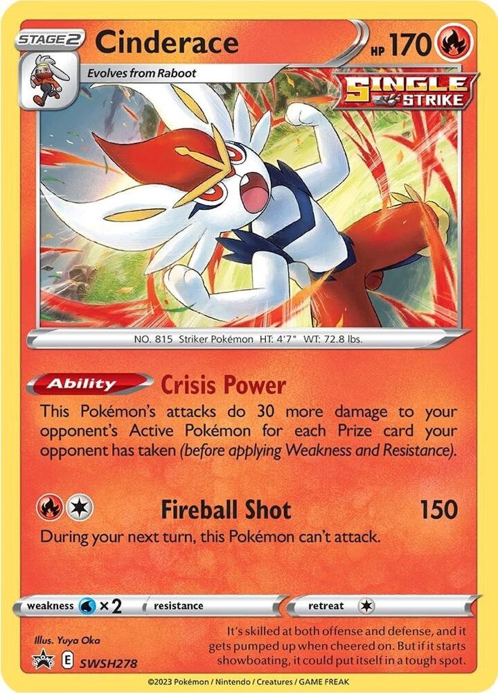 Cinderace SWSH278 (SWSH: Sword & Shield Promo Cards)  - Holofoil