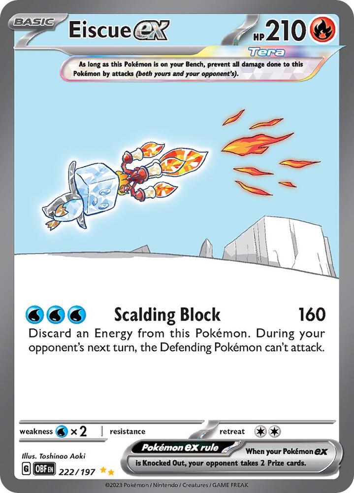 Eiscue ex 222/197 (SV03: Obsidian Flames)  - Holofoil