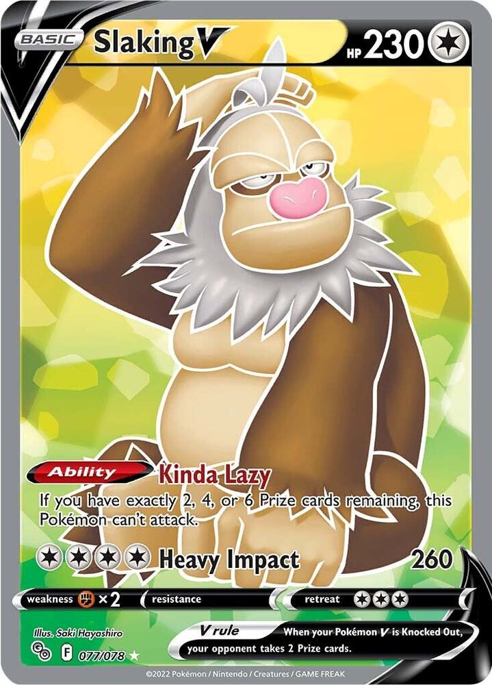Slaking V 077/078 (Pokemon GO)  - Holofoil