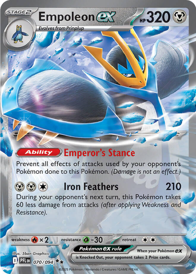 Empoleon ex 070/094 (ME02: Phantasmal Flames)  - Holofoil