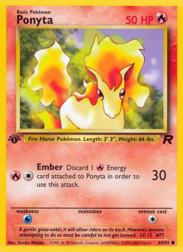 Ponyta 64/82 (Team Rocket)  - 1st Edition