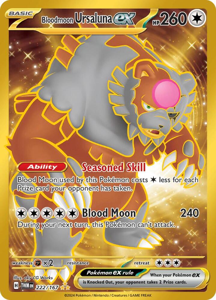 Bloodmoon Ursaluna ex 222/167 (SV06: Twilight Masquerade)  - Holofoil