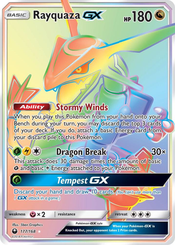 Rayquaza GX 177/168 (SM - Celestial Storm)  - Holofoil