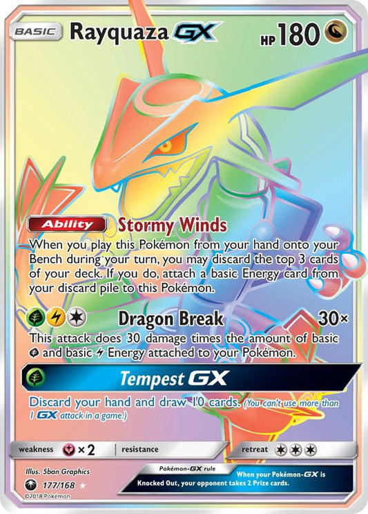 Rayquaza GX 177/168 (SM - Celestial Storm)  - Holofoil