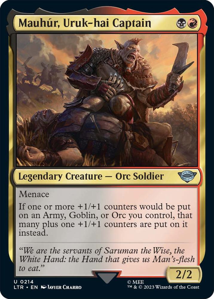 Mauhúr, Uruk-hai Captain 214/281 (Universes Beyond: The Lord of the Rings: Tales of Middle-earth) 