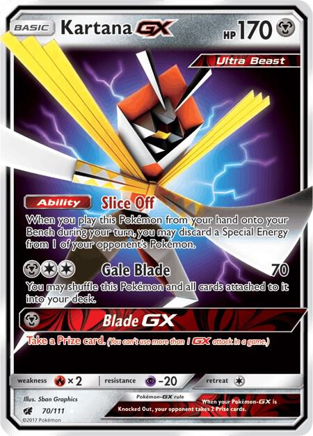 Kartana GX 70/111 (SM - Crimson Invasion)  - Holofoil